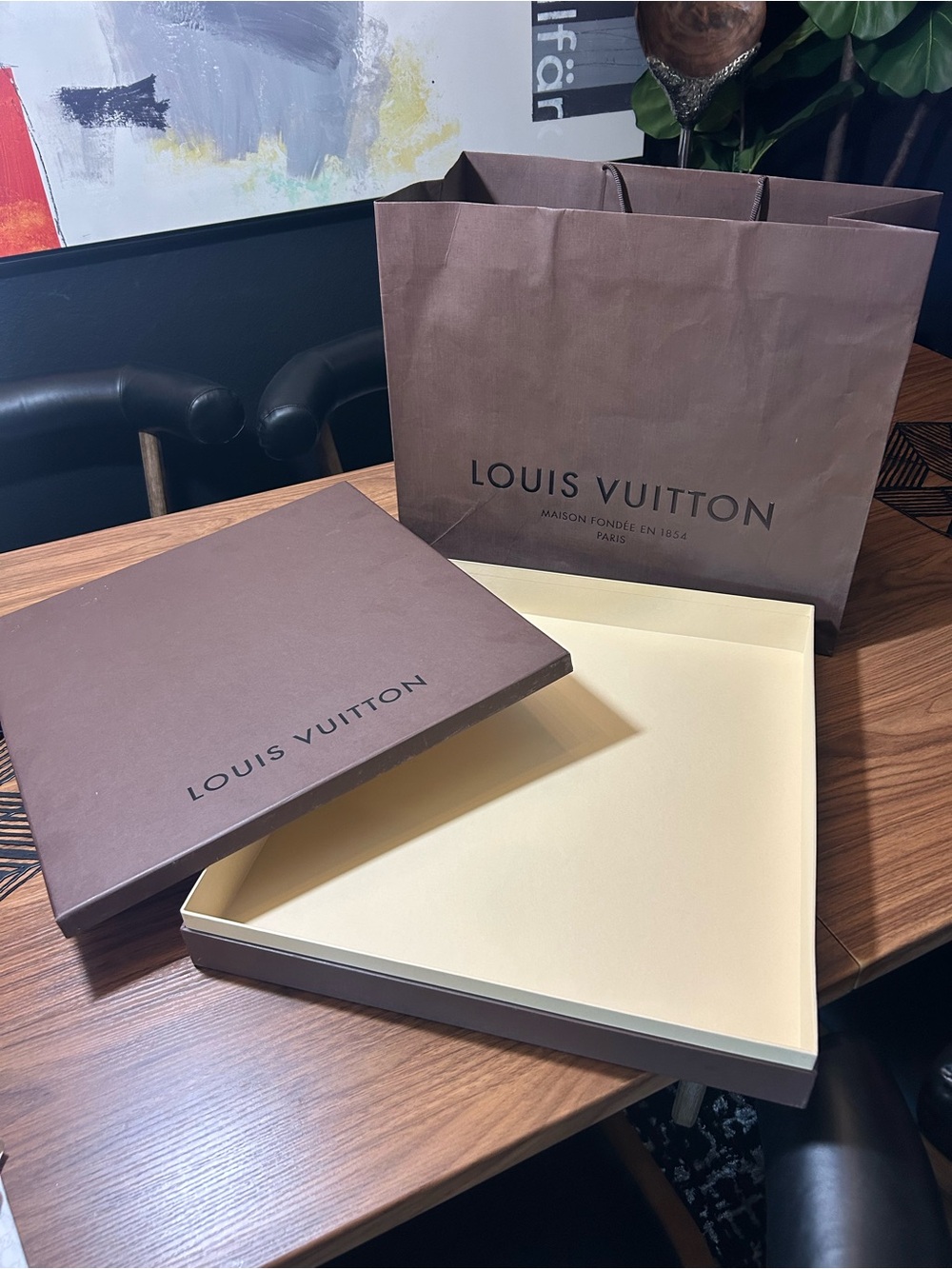Louis Vuitton Brown Gift Box for clothing/ scarves with shopping bag!!